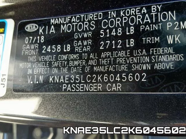 KNAE35LC2K6045602 фото 2