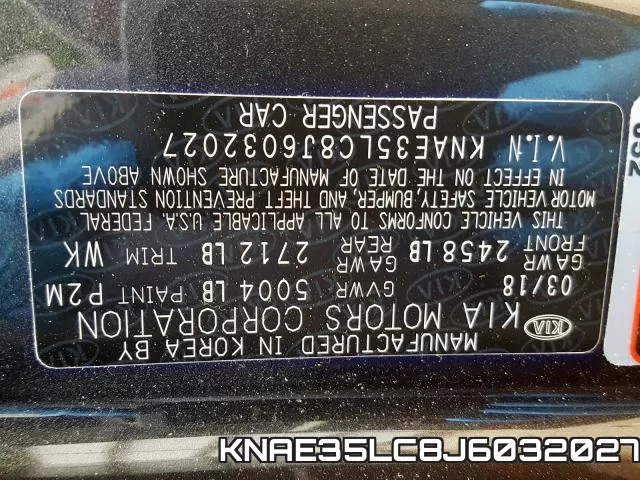 KNAE35LC8J6032027 фото 2