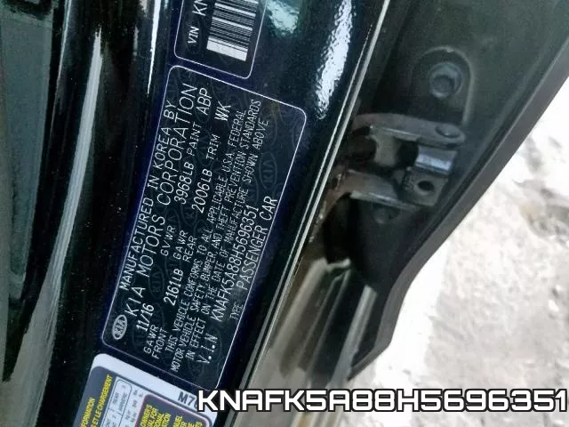 KNAFK5A88H5696351 фото 2