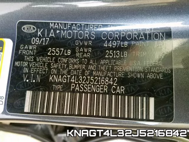 KNAGT4L32J5216842 фото 2