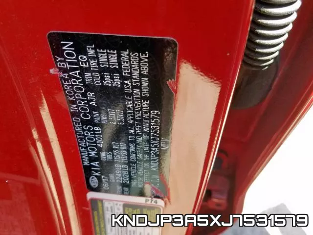 KNDJP3A5XJ7531579 фото 2