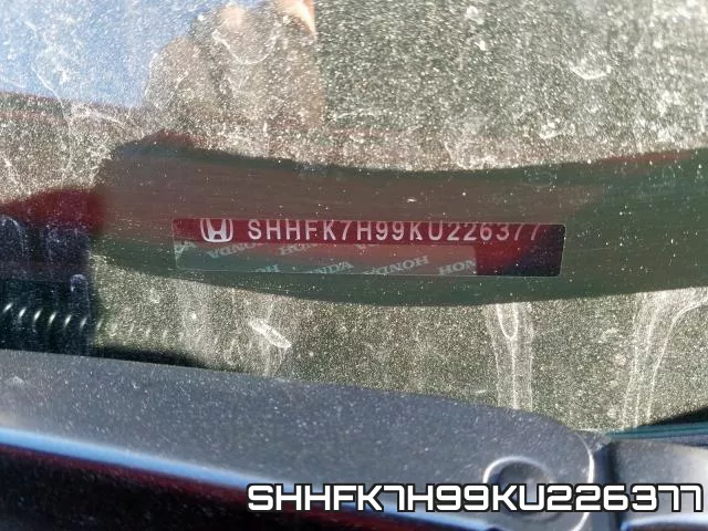 SHHFK7H99KU226377 фото 2