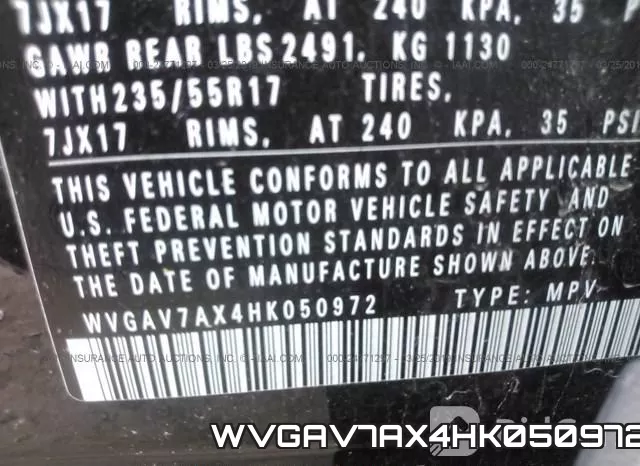 WVGAV7AX4HK050972 фото 10