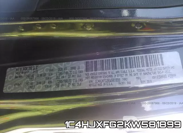 1C4HJXFG2KW581899 фото 10