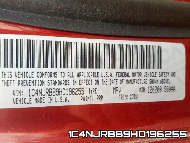 1C4NJRBB9HD196255 фото 2