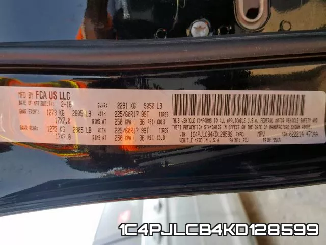 1C4PJLCB4KD128599 фото 2