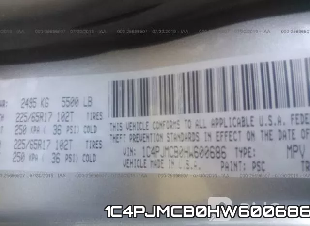 1C4PJMCB0HW600686 фото 9