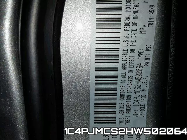 1C4PJMCS2HW502064 фото 2