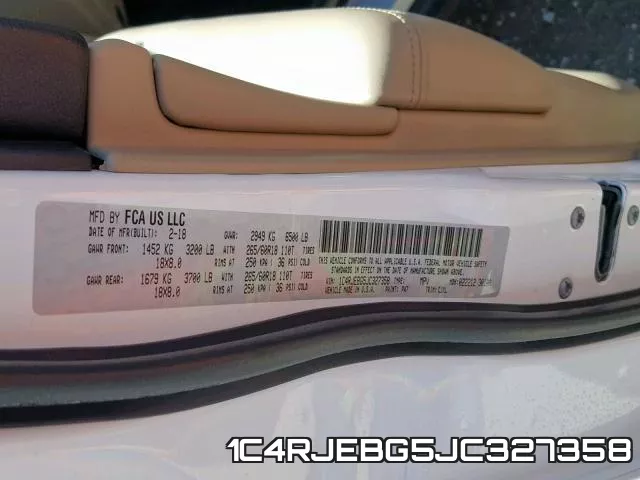 1C4RJEBG5JC327358 фото 2