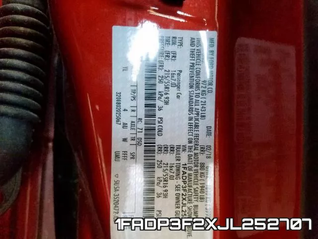 1FADP3F2XJL252707 фото 2