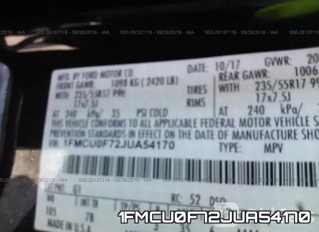 1FMCU0F72JUA54170 фото 10
