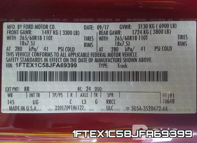 1FTEX1C58JFA69399 фото 10