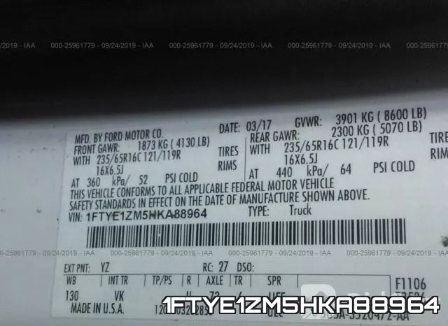 1FTYE1ZM5HKA88964 фото 10