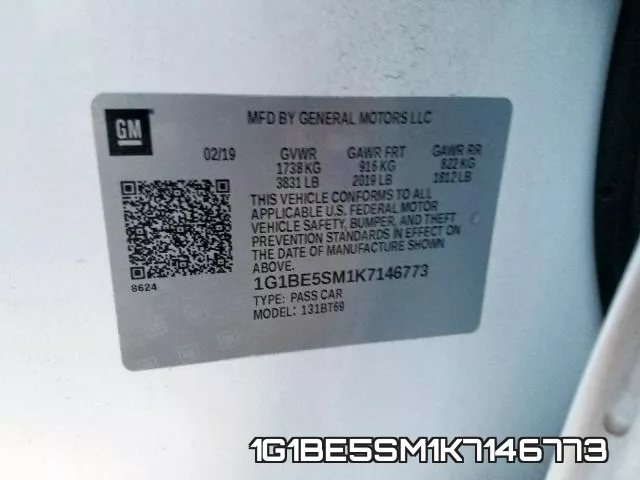 1G1BE5SM1K7146773 фото 2