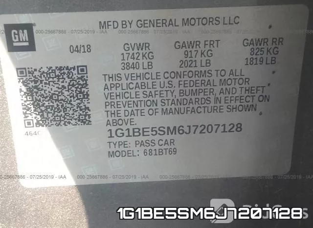 1G1BE5SM6J7207128 фото 10
