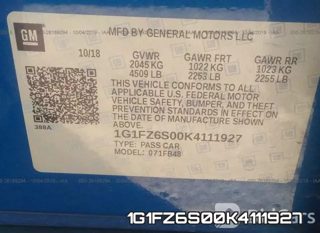 1G1FZ6S00K4111927 фото 10