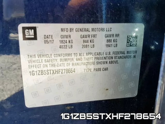 1G1ZB5STXHF278654 фото 2