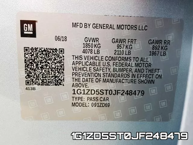 1G1ZD5ST0JF248479 фото 2
