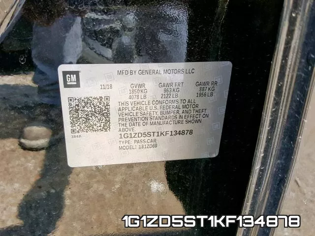 1G1ZD5ST1KF134878 фото 2