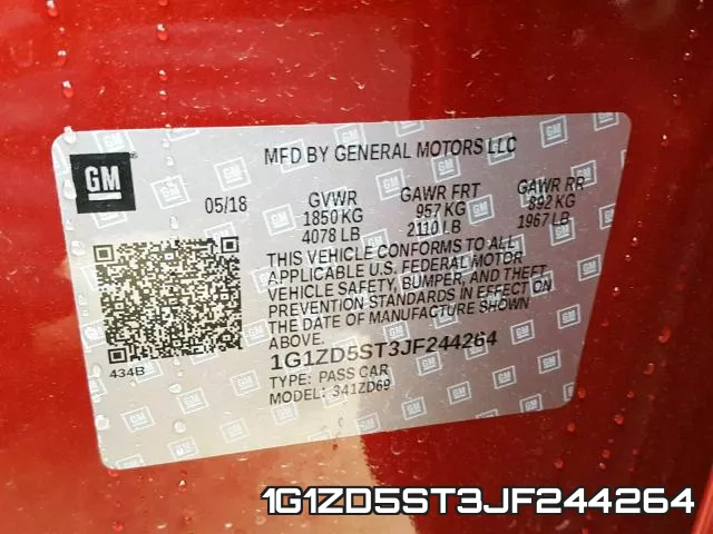 1G1ZD5ST3JF244264 фото 2