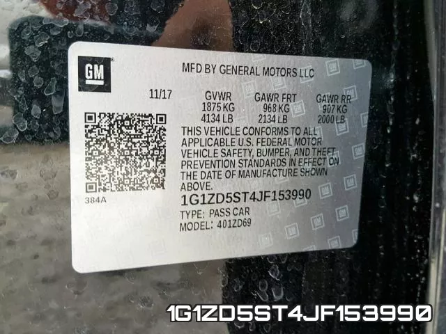 1G1ZD5ST4JF153990 фото 2