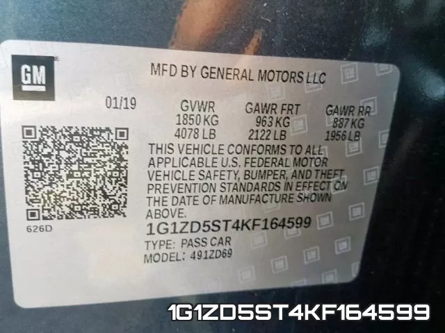 1G1ZD5ST4KF164599 фото 2
