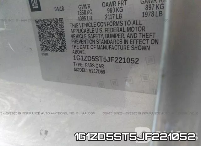 1G1ZD5ST5JF221052 фото 10