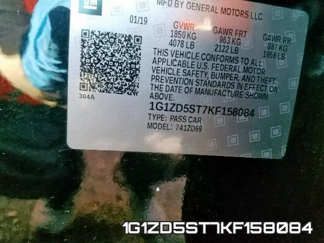 1G1ZD5ST7KF158084 фото 2