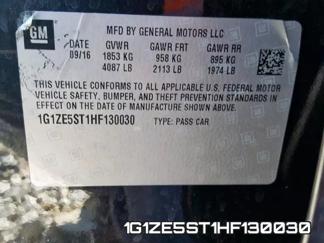 1G1ZE5ST1HF130030 фото 2