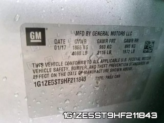 1G1ZE5ST9HF211843 фото 2
