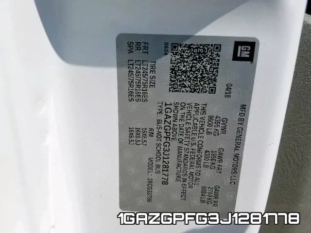 1GAZGPFG3J1281778 фото 2