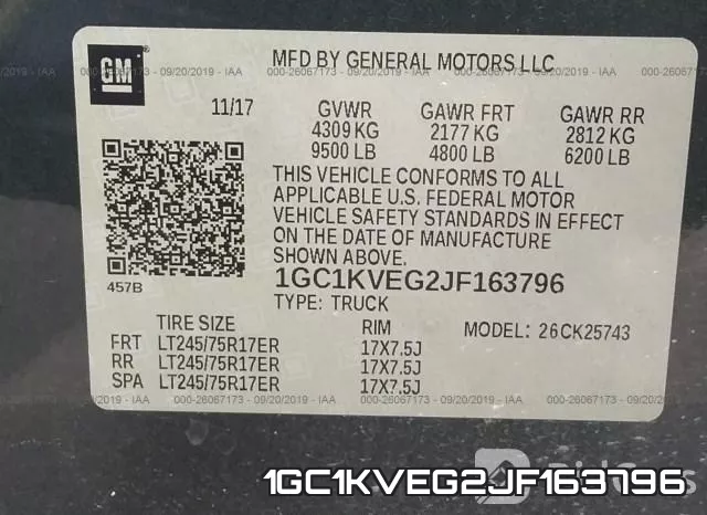 1GC1KVEG2JF163796 фото 10