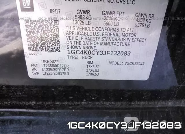 1GC4K0CY3JF132083 фото 10