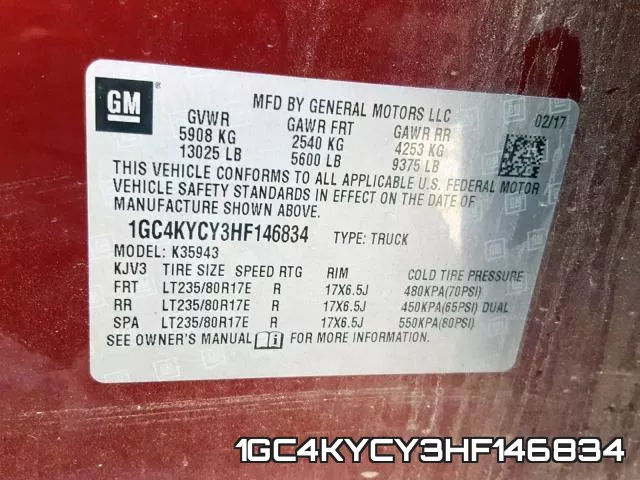 1GC4KYCY3HF146834 фото 2