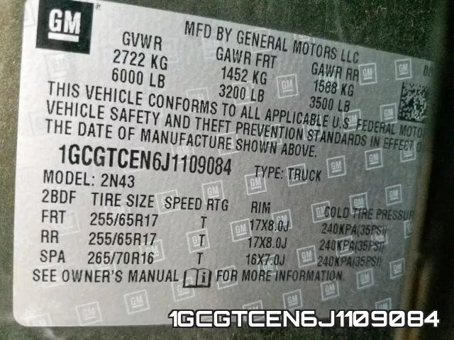 1GCGTCEN6J1109084 фото 2