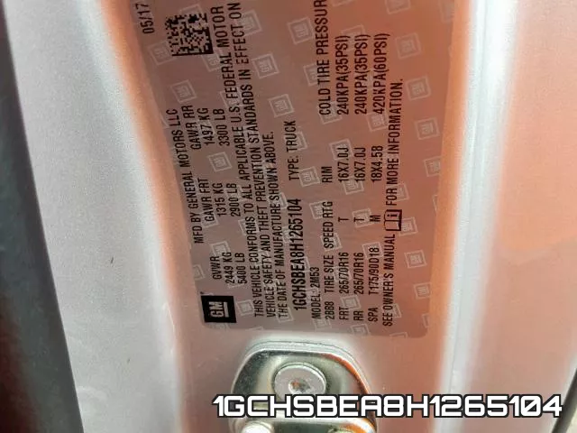 1GCHSBEA8H1265104 фото 2