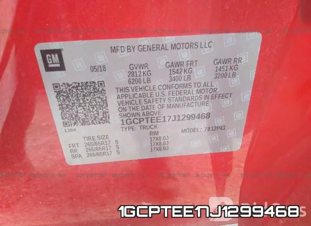 1GCPTEE17J1299468 фото 9