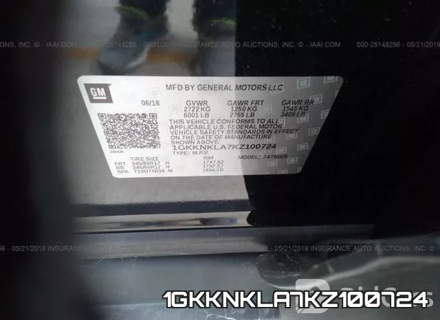 1GKKNKLA7KZ100724 фото 10
