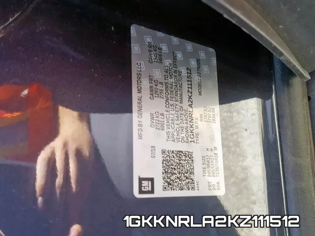 1GKKNRLA2KZ111512 фото 2