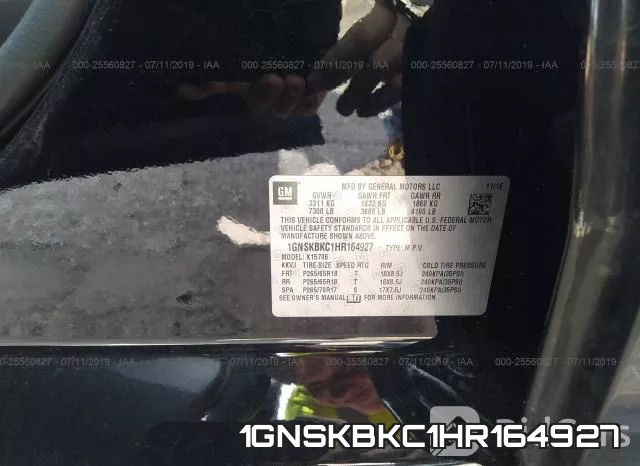 1GNSKBKC1HR164927 фото 10