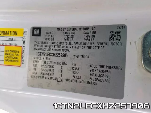 1GTN2LECXHZ257906 фото 2