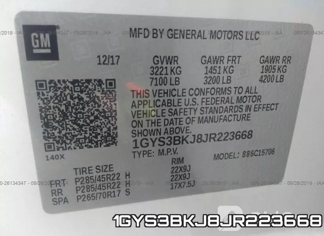 1GYS3BKJ8JR223668 фото 10
