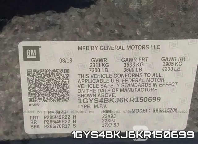 1GYS4BKJ6KR150699 фото 10