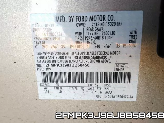 2FMPK3J98JBB58458 фото 2