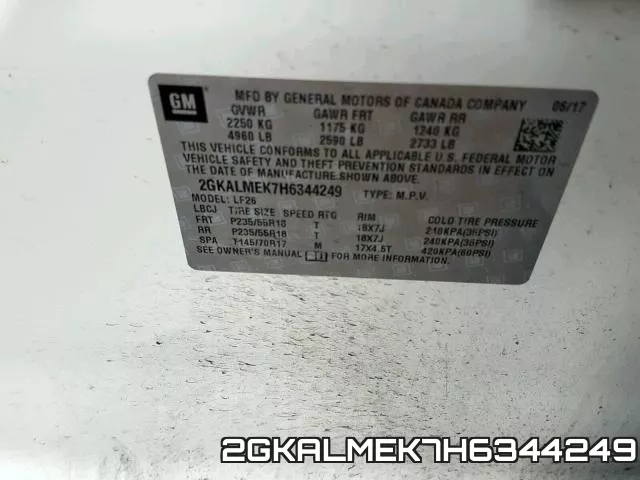 2GKALMEK7H6344249 фото 2