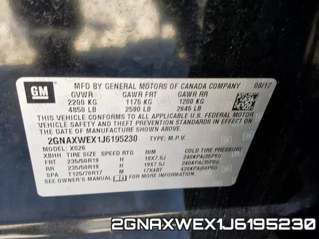 2GNAXWEX1J6195230 фото 2