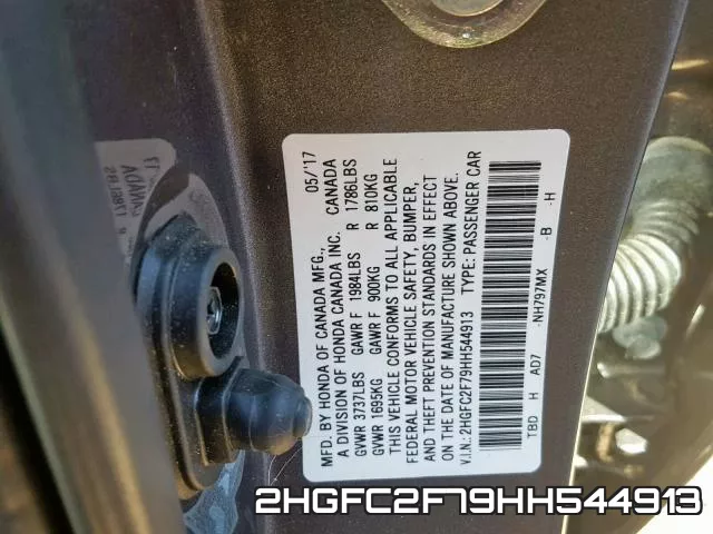 2HGFC2F79HH544913 фото 2
