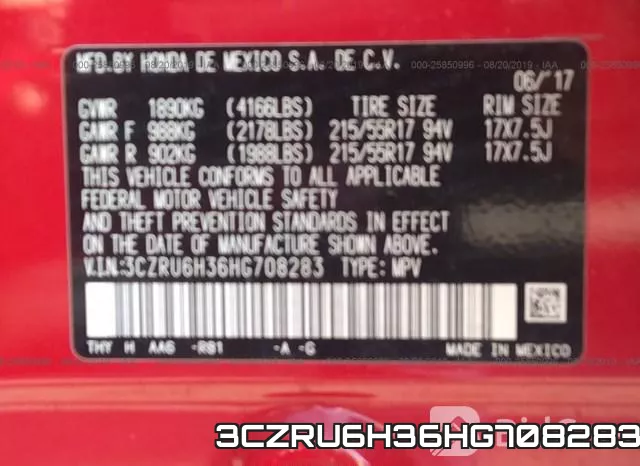 3CZRU6H36HG708283 фото 10