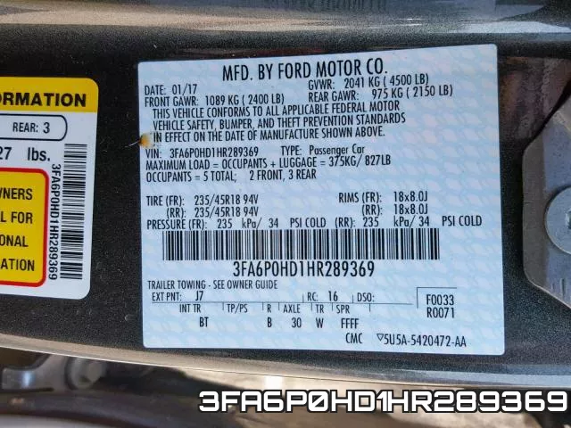 3FA6P0HD1HR289369 фото 2
