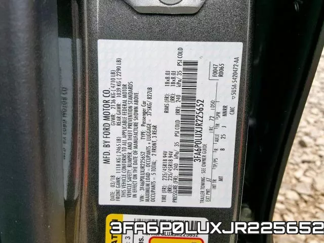 3FA6P0LUXJR225652 фото 2